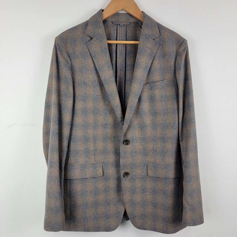 Bonobos Blazer Mens 38R Slim Fit Plaid Leomaster Italian Wool Blend Sport Coat